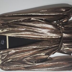 Nina Parker Metallic Gold Women's Jacket